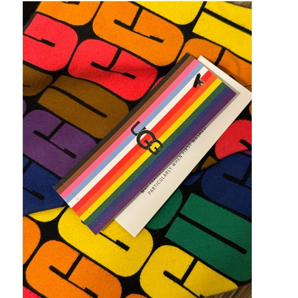 NWT Authentic Ugg logo Pride Rainbow Sports Bra crop top, size med - Picture 6 of 7